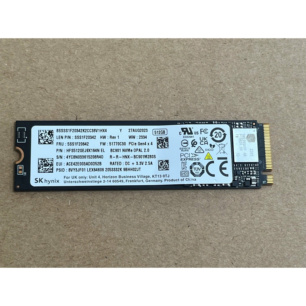 Bán Ổ cứng SSD M2- Nvme ( PCIe 4.0 x4 ) 512GB SK Hynix BC901 NVMe 2280 , hàng zin theo máy , chính h