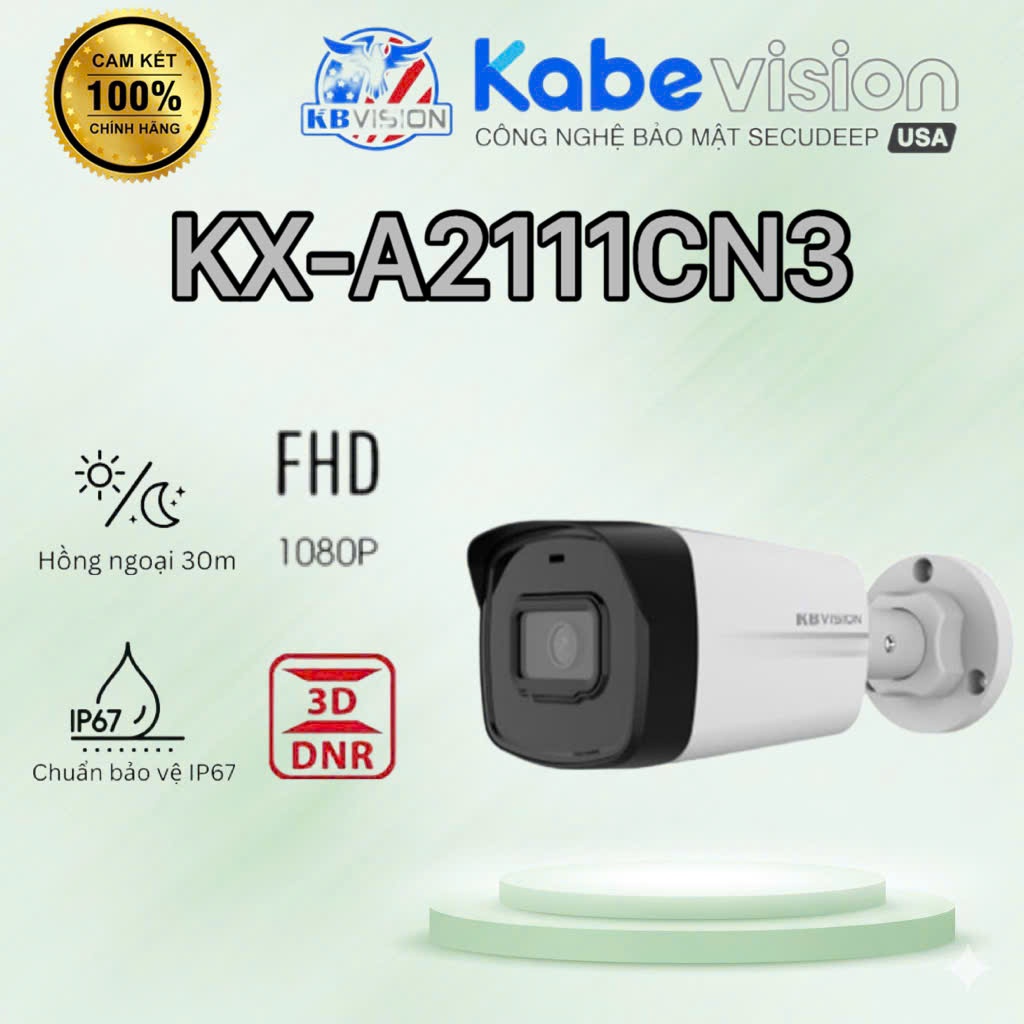 Camera IP thân ngoài trời 2MP KBVISION KX-A2111CN3