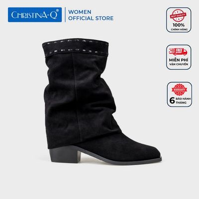 Giày Boots Nữ Mũi Vuông CHRISTINA-Q BOV033I