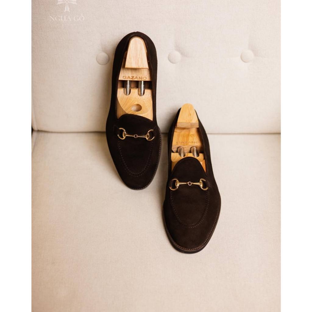 Giày Loafer Horsebit Buratino Da Lộn 2025