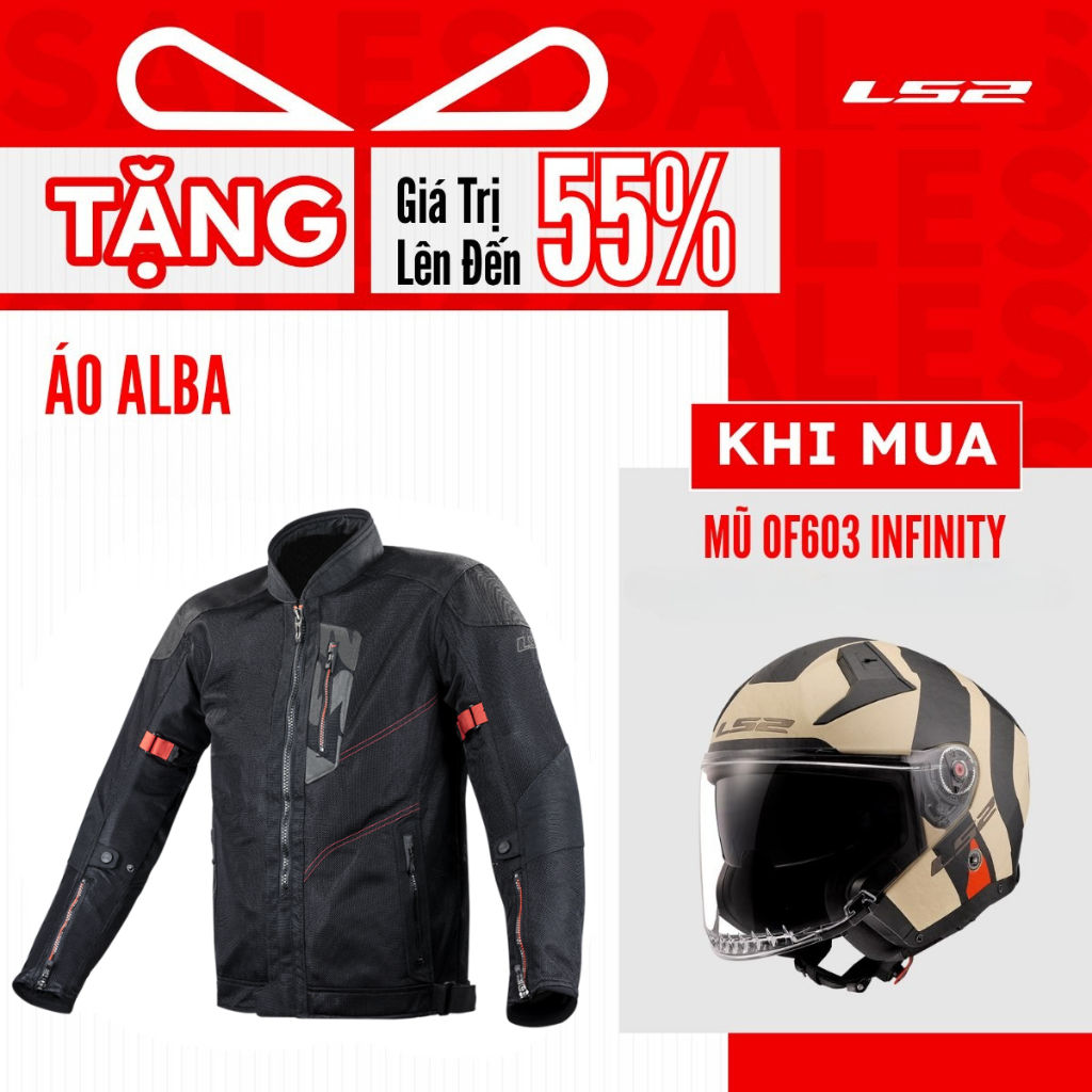 [TẶNG ÁO] Mũ bảo hiểm 3/4 LS2 OF603 Infinity II chất liệu fiberglass có 2 kính tặng kèm pinlock chuẩ