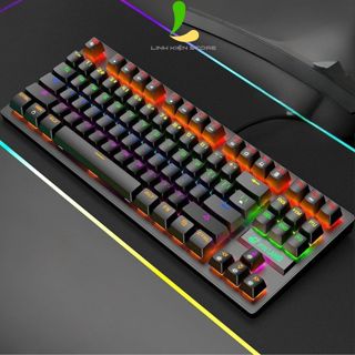  Bàn Phím Cơ ZIYOULANG K2 - Bàn Gaming Có Dây Công Thái Học Blue Switch 87 Phím Led RGB Đẹp Mắt 