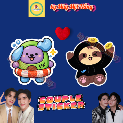 6 Bộ Sticker Couple Phong Cách Avocean JimmySea & SamRuay WinnySatang