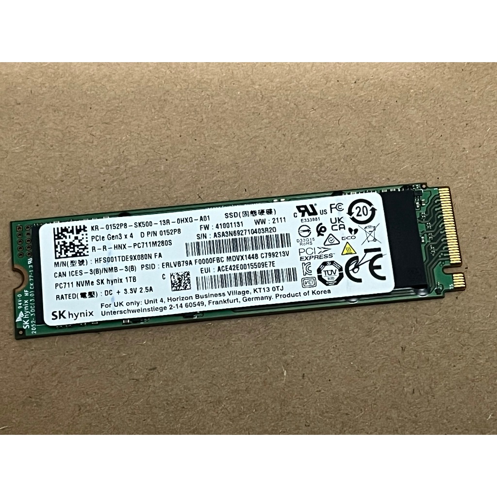 Bán SSD Nvme 1TB ( có Dram ) SK Hynix PC711 Gen3 * 4  Hàng Tháo Máy Chuẩn 2280 , sức khỏe 99% hàng z