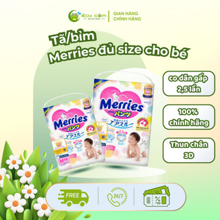  Bỉm merries quần dán thêm miếng XL44 L50 M58 M60 S76 NB82 