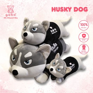  Gấu bông Chó husky chó ngáo size 1M5 Gối ôm có khoá kéo Siêu to khổng lồ. 