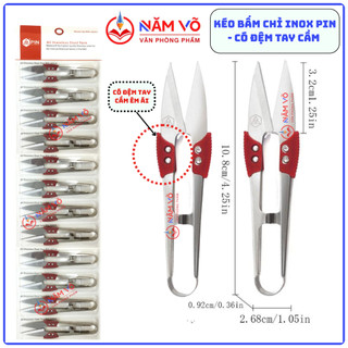 SỈ _ [ĐỆM TAY] VĨ 12 Cây Kéo Cắt Chỉ Bằng Inox Pin 1333 / Kéo Bấm Chỉ Thừa Mũi Nhọn Lưỡi Sắc Bén Cầm Tay, Hàng Chất Lượn