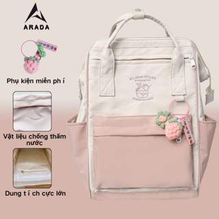 Balo đi học nữ Phụ kiện miễn phí sinh trung phong cách Nhật Bản đơn giản đa năng trung học đại học