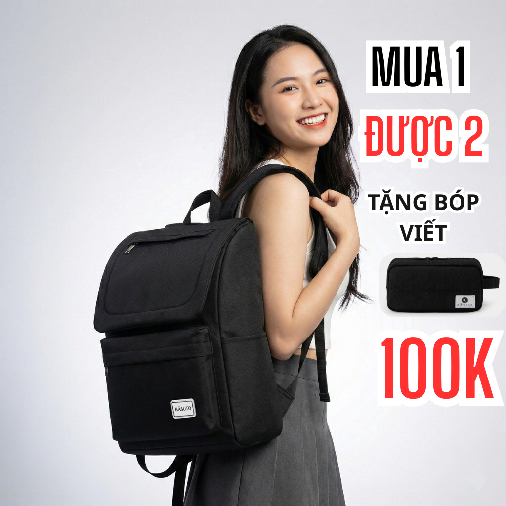 Balo Nam Nữ KASUTO Modern Backpack Vải Canvas Thời Trang Cao Cấp Chống Thấm Nước