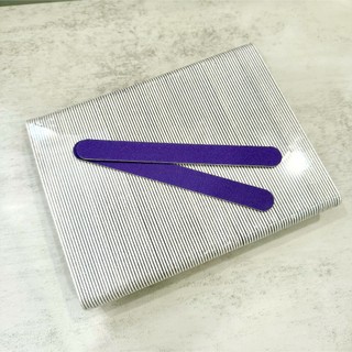 Mua 10 Tặng 2 Dũa mỏng nhám Xanh Xám Tím Da Bò loại trơn không in - tốt bền 100-180 dũa móng gel móng bột móng tự nhiên