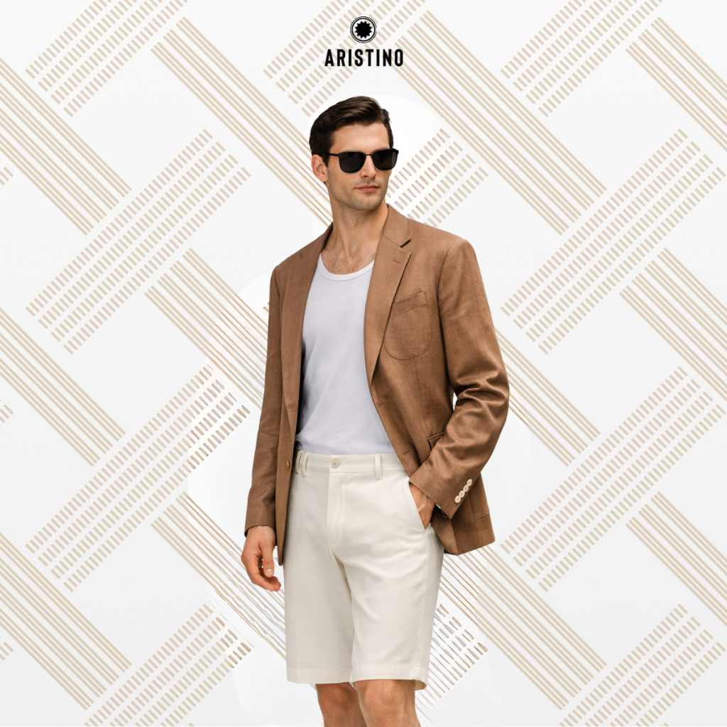 Áo thun nam ARISTINO chất liệu 100% cotton thấm hút cực tốt sang trọng AC22