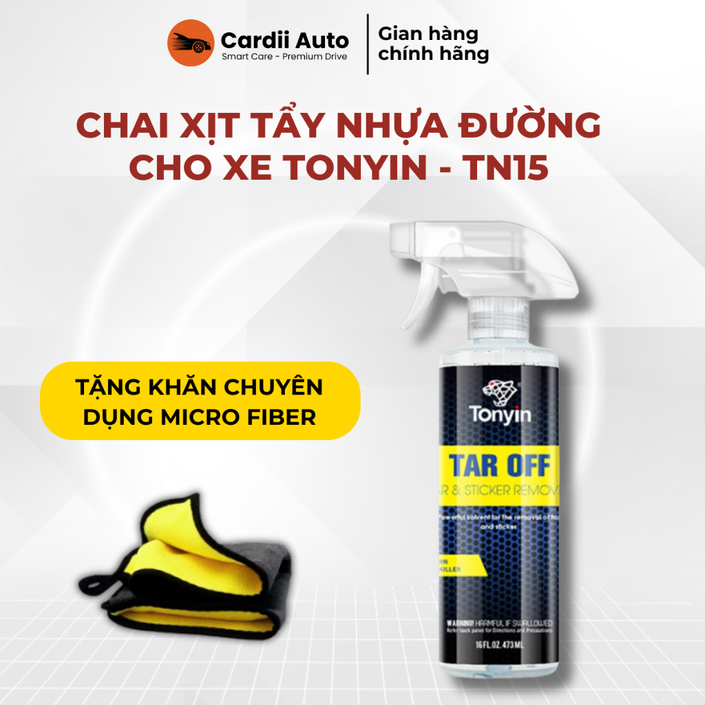 Chai Xịt Tẩy Nhựa ĐƯờng Cho Xe Ô Tô TonYin Tar Off