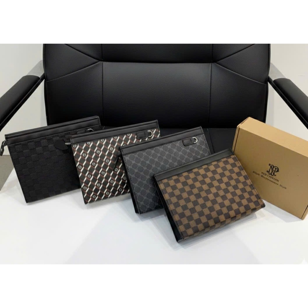 NEW PERFORM CHÍNH HÃNG , clutch cầm tay unisex sang trọng -f330