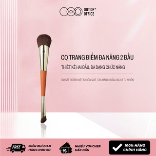  OOO Cọ Trang Điểm 2 Đầu Đa Năng OUT OF OFFICE - Thiết Kế 2 Đầu Ôm Mặt Tán Phấn Phủ Nền & Tạo Khối Tự Nhiên Chính Xác 