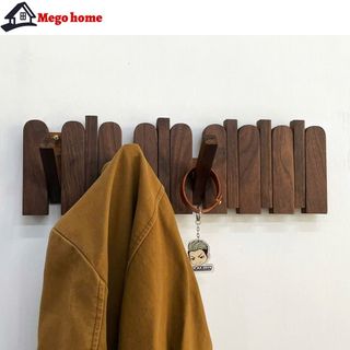  Móc Gỗ Treo Tường Cao Cấp Gỗ Óc Chó Anzzar – Móc Treo Quần Áo Phụ Kiện Giá Gỗ Treo Tường MT-05 