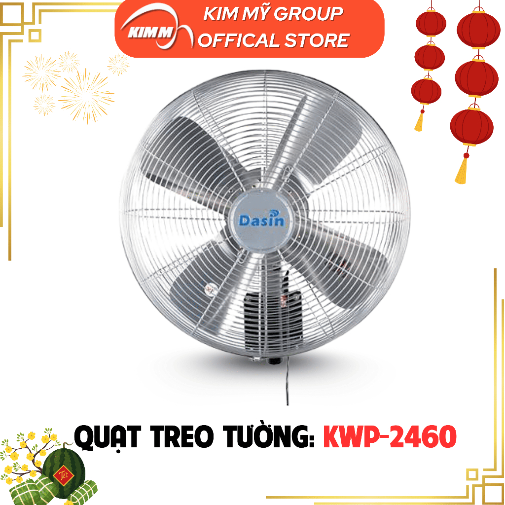 Quạt Treo Tường Công Nghiệp Dasin KWP-2460 300W - Quạt Điện Công Nghiệp - Chính Hãng Dasin
