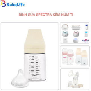 Bình Spectra 160ml Cổ Rộng – Bình Trữ Sữa An Toàn BPA Free – Cho Bé Bú Trực Tiếp