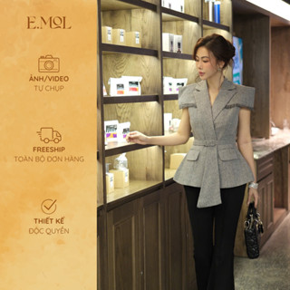  Áo vest thiết kế choàng vai kèm đai eo E.MOL 