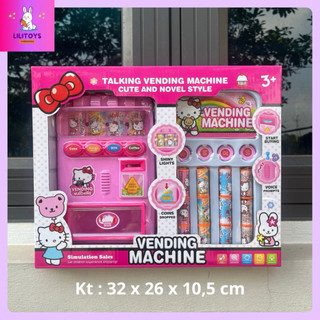  Đồ chơi máy bán nước tự động Hello Kitty cho bé mô hình máy bán hàng mini có đèn và âm thanh Mã 1000-KT 
