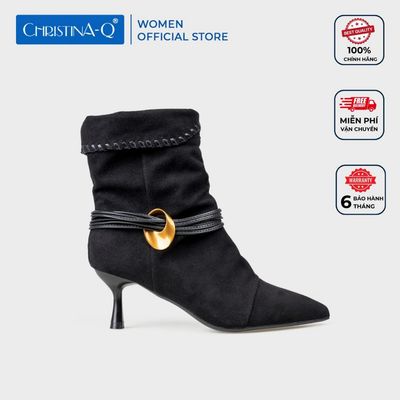 Giày Boots Nữ Cao Cổ Mũi Nhọn CHRISTINA-Q BON012I