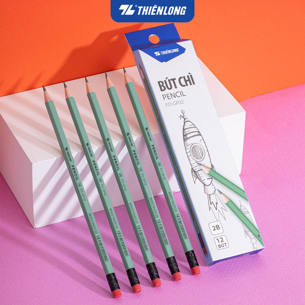 Combo 5 Bút chì gỗ 2B Flexoffice FO-GP02