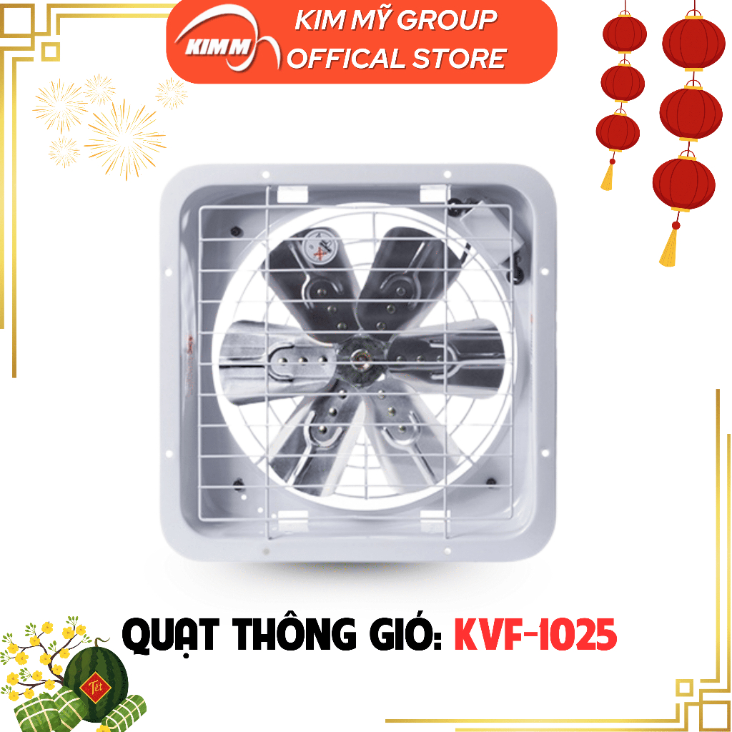 Quạt Thông Gió 2 Chiều KVF-1025 32W - Quạt Thông Gió Hút Mùi Thoáng Khí - Chính Hãng Dasin