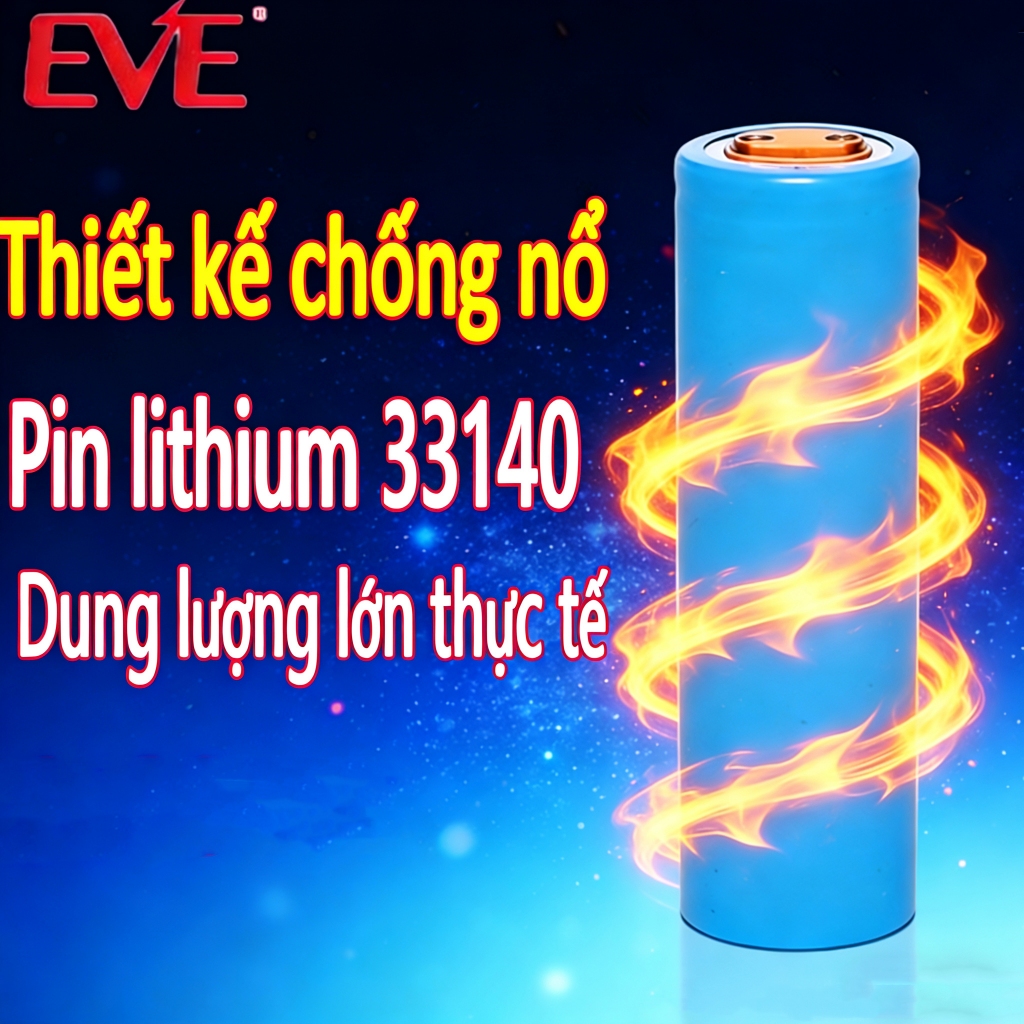 EVE 33140 Explosion-Proof Lithium Battery - 48000 mWh Actual Capacity