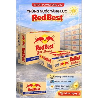  Nước Tăng Lực Bò Húc Redbest Thương Hiệu Việt Nam Sản Xuất   1 Thùng 24 Lon  