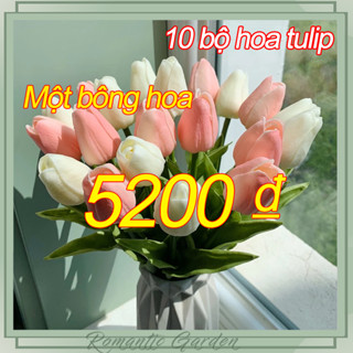  Sỉ 5 10 bông Hoa tulip nụ và nở rộ Hoa giả quán cafe Decor phòng phụ kiện chụp ảnh trang trí nhà 