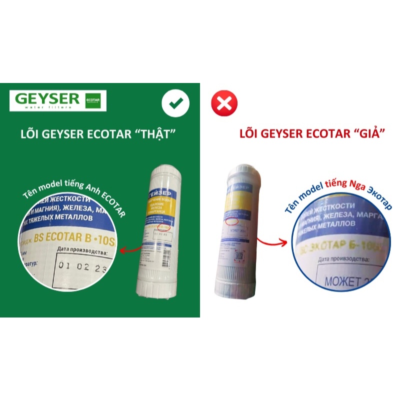Lõi lọc nước Geyser Ecotar 4 nano Ecotar A Bio New - Hàng chính hãng