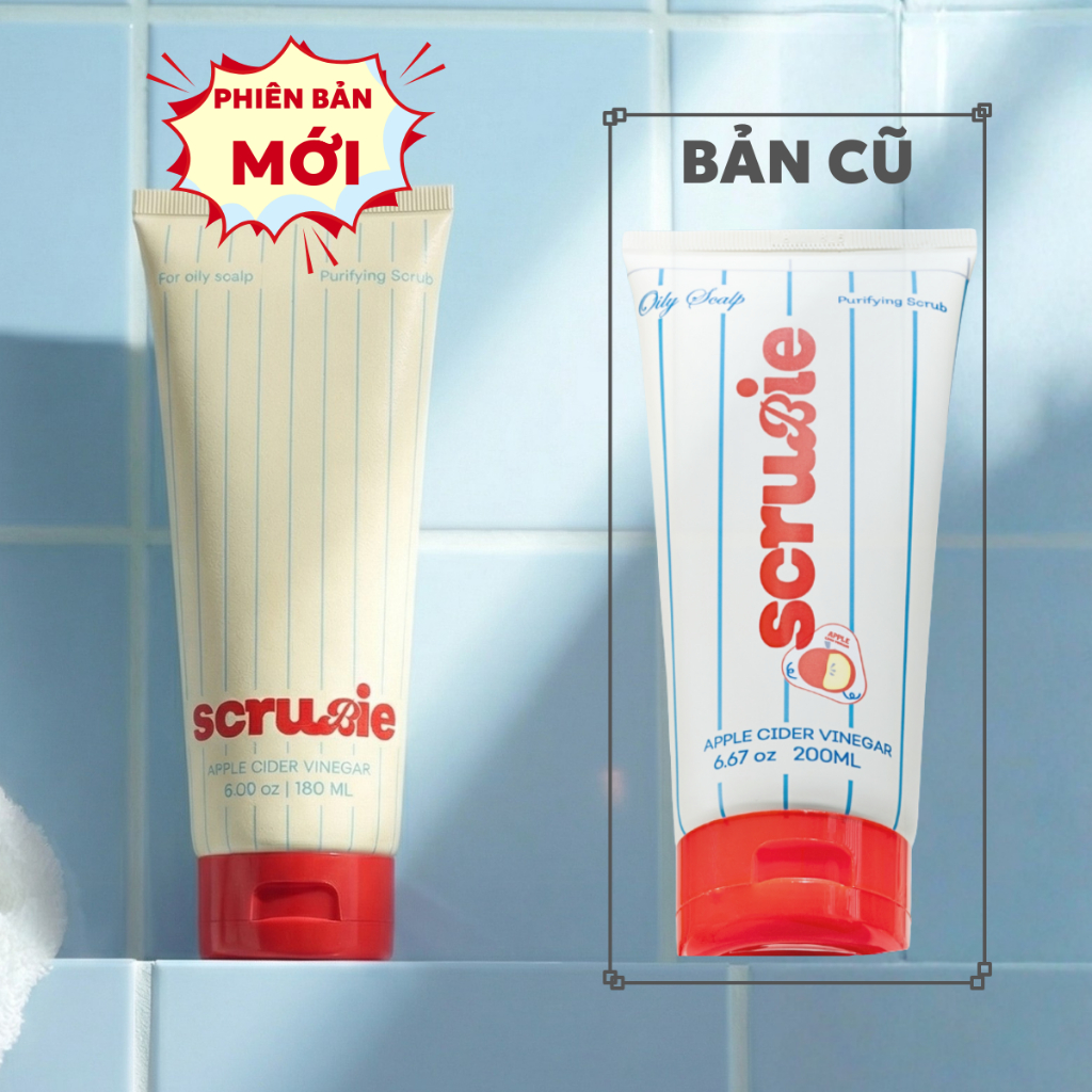 Ttbc da đầu giấm táo Scrubie 180m dành cho da đầu dầu nhanh bết; hỗ trợ sạch tóc, giảm ngứa gàu | BigBuy360 - bigbuy360.vn