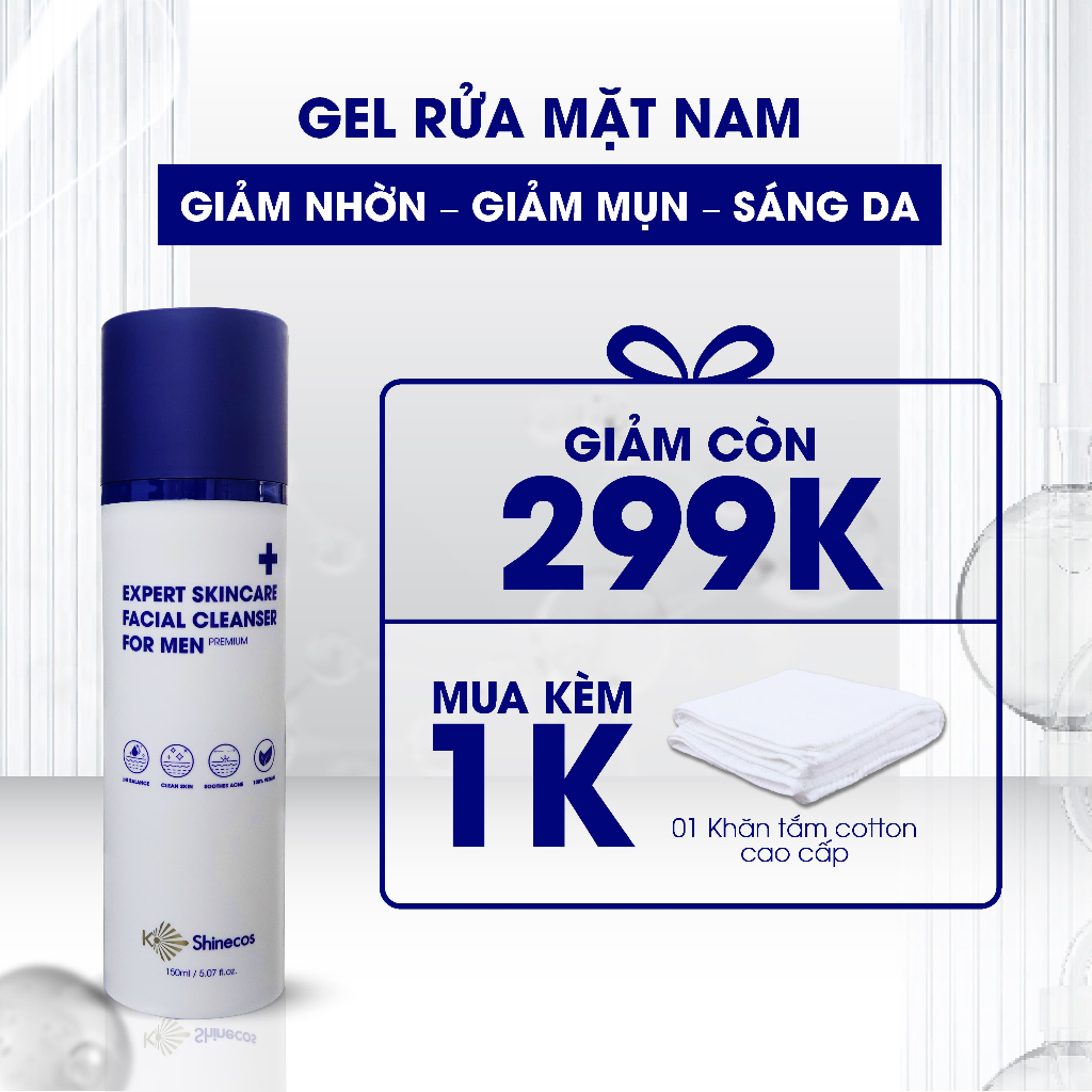 Gel Rửa Mặt Nam Sạch Nhờn, Sáng Da Expert Skincare Premium