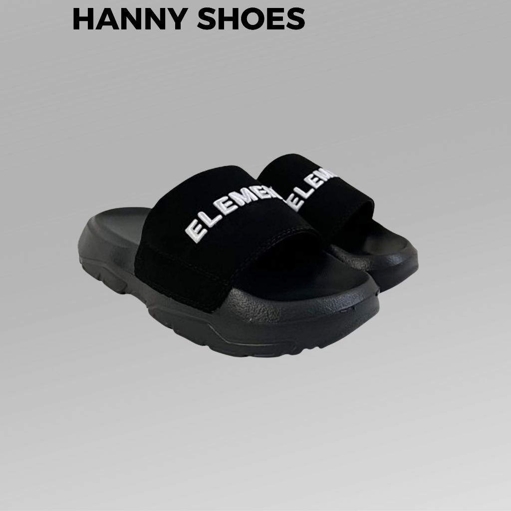 Dép  Elements  Silde Chunky chữ thêu nam nữ ( D-E02) - Dép  Elements  nam nữ chữ thêu dế cao - Eleme