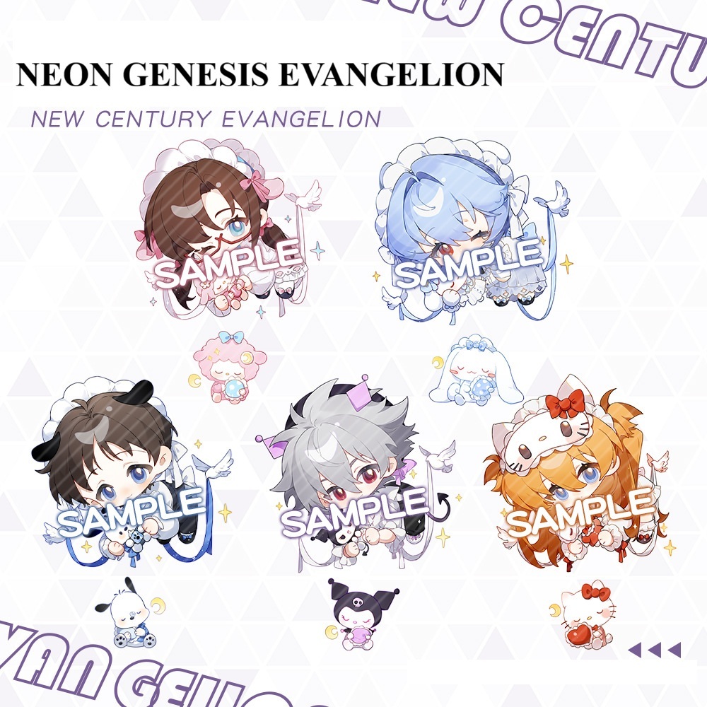 [ARTIST – HÀNG SẴN] Keychain Mica Neon Genesis Evangelion Lấp Lánh – Rei Ayanami / Maya Ibuki / Kawo