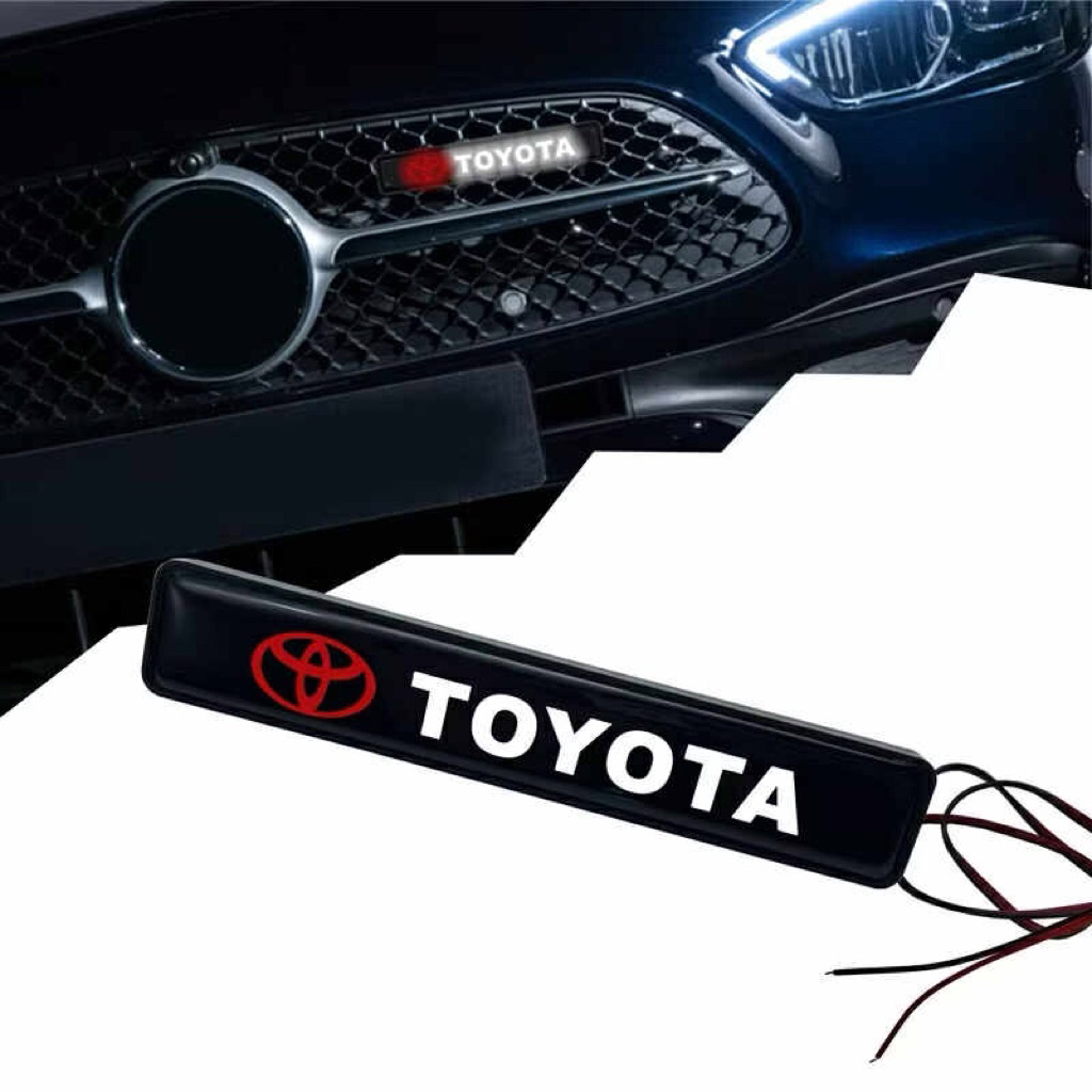 Led logo gắn mặt ga lăng toyota lưới tản nhiệt các loại ô tô led ca lăng toyota led trang trí logo  
