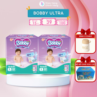  Bỉm - tã quần Bobby Ultra  MUA 2 TẶNG 1  siêu khô thoáng cho mùa hè M96 - L88 - XL74 - XXL68 BebePlus 