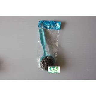 Cọ rửa nồi inox tay cầm dài - Cước chà xoong nồi