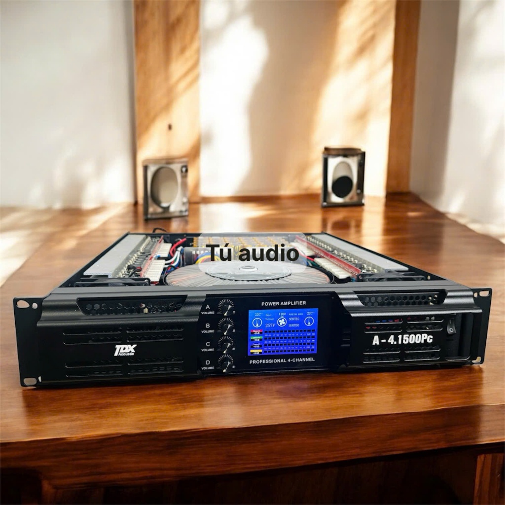 Cục Đẩy Công Suất ( Main) 4 Kênh TDX -4.1300Pc, nguồn đồng 80 sò 24 tụ 1200W/1 Kênh