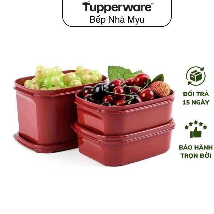 Set 3 Hộp Kim Chi – 2 Hộp 850ml + 1 Hộp 1.9L – Nhựa Nguyên Sinh – Tupperware - Kín Khí – Kín Mùi