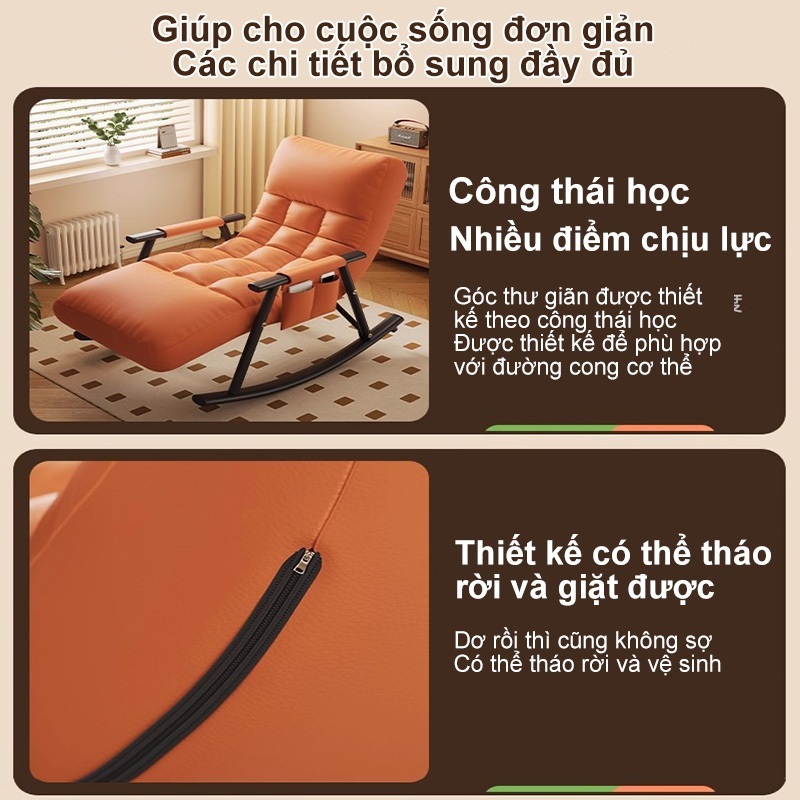 Ghế lười thư giãn thoáng Khí vải dễ vệ sinh Thoải mái & An toàn tuyệt đối cho Người già & Mẹ bầu | BigBuy360 - bigbuy360.vn