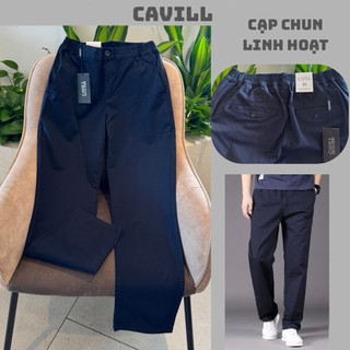  Quần kaki nam Cạp Chun CAVILL Co giãn Khóa kéo Chống nhăn X2 Tích hợp dây rút size to đến 36-95kg 