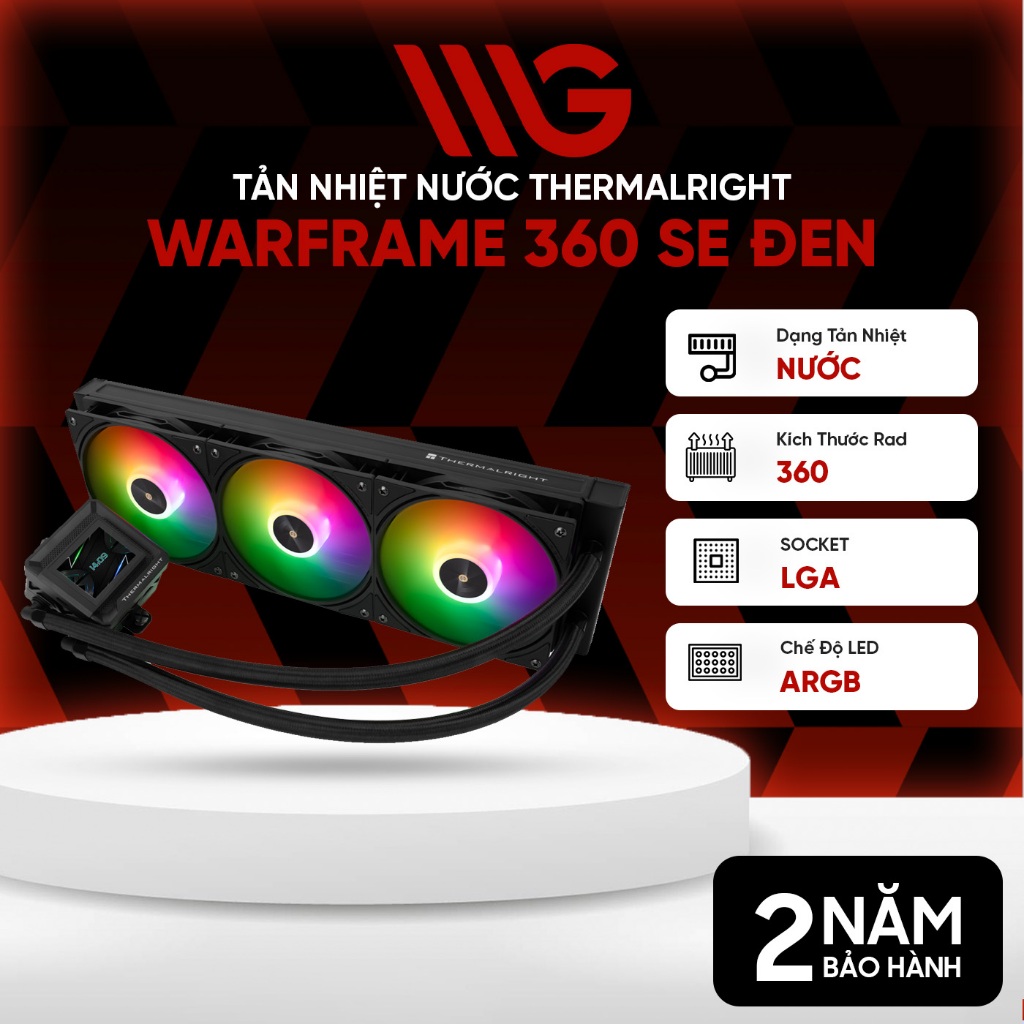 Tản nhiệt nước CPU Thermalright Frozen Warframe SE 240/360 ARGB Đen/Trắng Chính Hãng