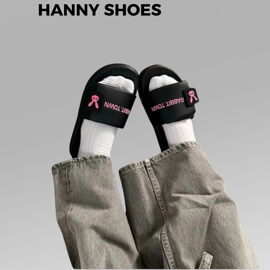 Dép quai ngang dán xé nam nữ Rabit Dép Thỏ Rabbit Town .hanny.shoes