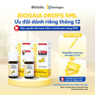   ĐỘC QUYỀN LIVE CÙNG KOC  Combo 2 lọ men vi sinh BioGaia ProTectis baby drops Thụy Điển 5ml hỗ trợ tiêu hóa   2_5M  