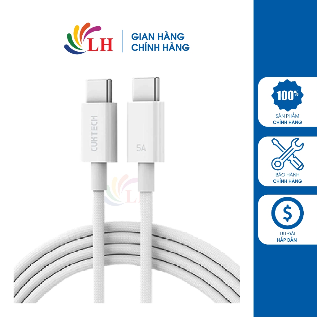 Cáp USB Type-C to Type-C Cuktech Braided 100W/240W CTC515N/CTC520P - Hàng chính hãng