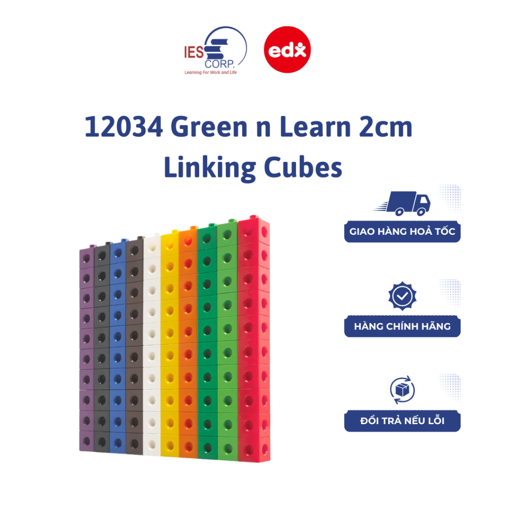 Khối Lập Phương Liên Kết Green-n-Learn 2cm - Green n Learn 2cm Linking Cubes