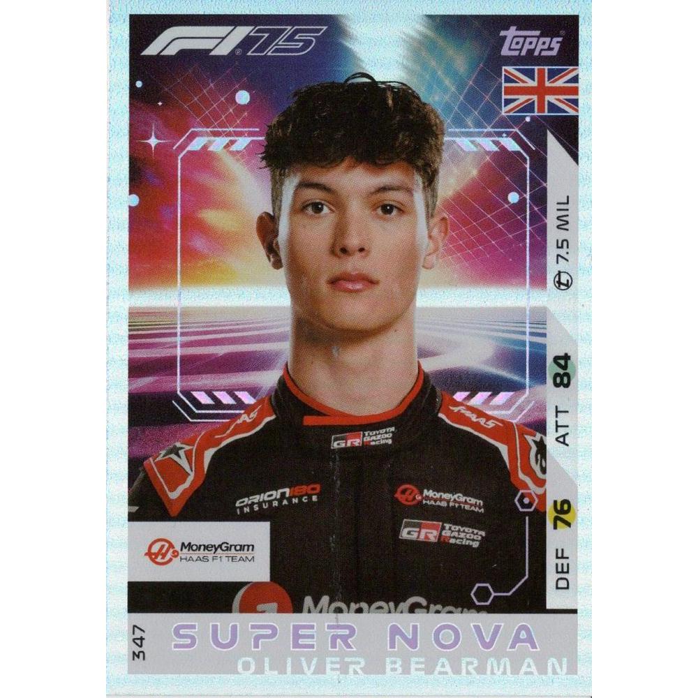Thẻ Topps F1 Turbo Attax 2025 tay đua Oliver Bearman