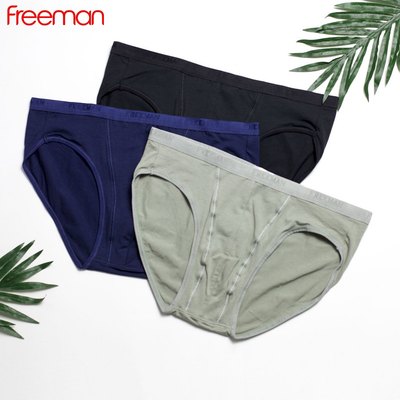 Combo 3 Quần lót nam Freeman chất liệu cotton thấm hút mồ hôi tốt, thun lưng bản nhỏ thoải mái BO309