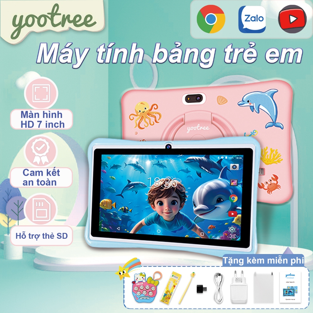 【Quà tặng năm mới】Máy tính bảng cho trẻ em Hỗ trợ YouTube Facebook Thích hợp để viết chữ và vẽ tranh