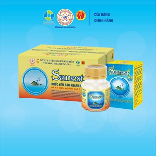  THÙNG 60 LỌ Nước yến sào Khánh Hòa Sanest dành cho người cao tuổi lọ 70ml - CÓ ĐƯỜNG  KHÔNG ĐƯỜNG 